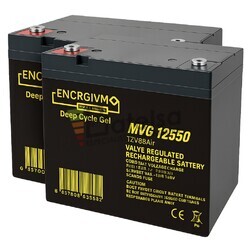 Pack 2 Bater�as MVG12550 | Gel 12 Voltios 55 Amperios